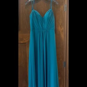 WORN ONCE Peacock Azazie Bridesmaid Dress